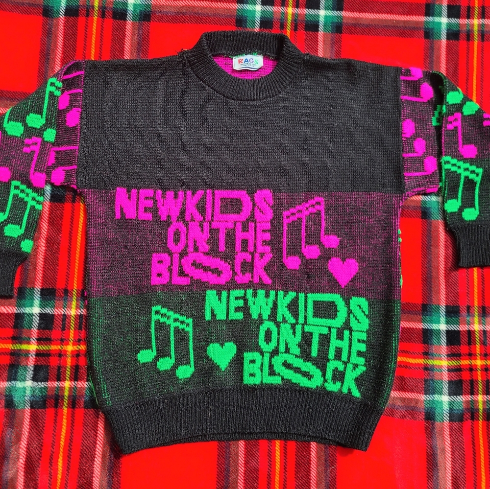 VTG NKOTB rare Sweater from 1980s. Size Sm